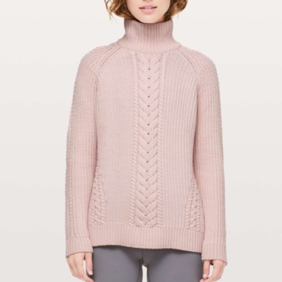 Lululemon Bring The Cozy Turtleneck in Misty Pink - Picture 1 of 5